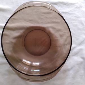 Cranberry Colored Glass Pyrex Bowl 8.5" Across